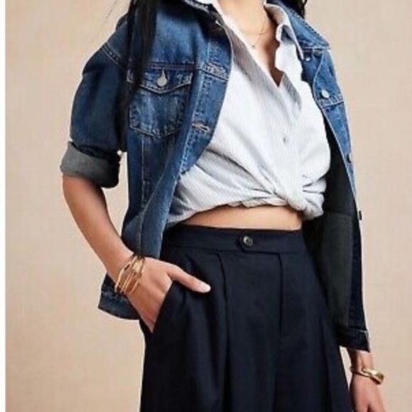 Banana Republic Linen Blend Wide Leg Pants Size 6 - Picture 2 of 7